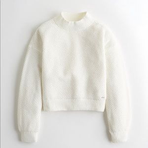 NWT Chenille Mockneck Sweater from Hollister White